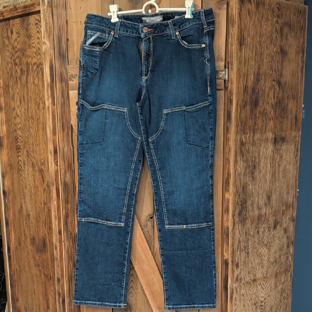 Ariat Rebar Women's Dark Blue Straight-Leg Work Jeans